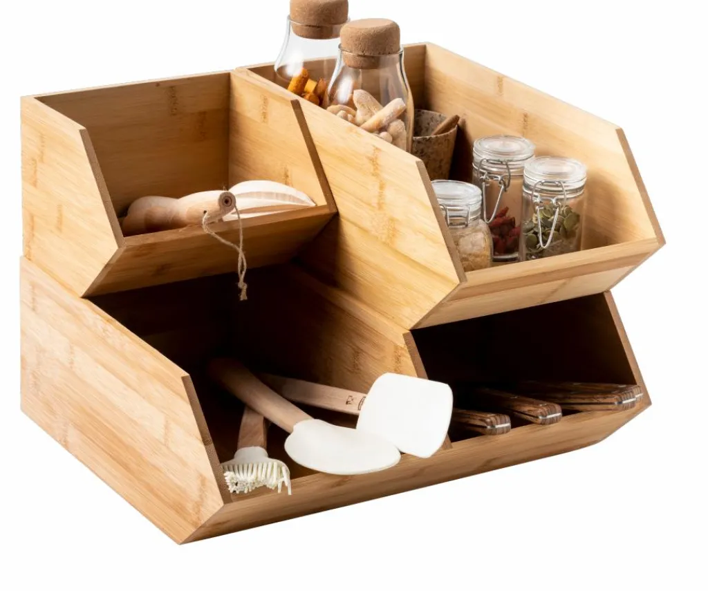 Store CASA BAMBOO Caixa De Arrumação Pote De Ervas Natural