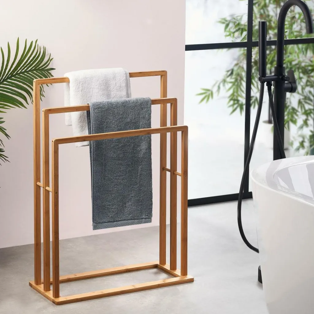 Outlet CASA BAMBOO Estante Para Toalhas Natural