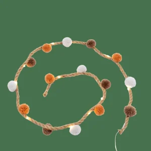 Outlet CASA BASIL Grinalda Iluminada Diversas Cores, Branco, Castanho, Terracota