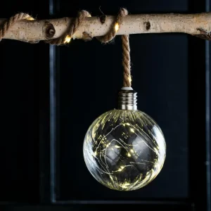 New CASA BLOXEM Bola Deco Com 20 Leds Transparente