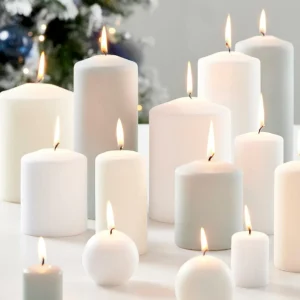 Online CASA CILINDRO Vela Cilíndrica Branco