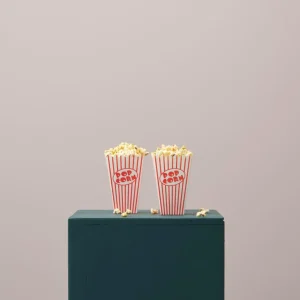 Outlet CASA CINEMA Caneca Pipocas Conjunto De 8 Branco, Vermelho