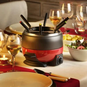 Cheap CASA DINNER Conjunto De Fondue Com 6 Garfos Preto, Vermelho