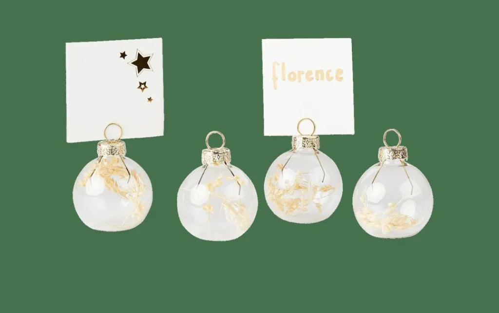 Clearance CASA DRY FLOWER Suporte Cartão Nome Conjunto De 4 Transparente