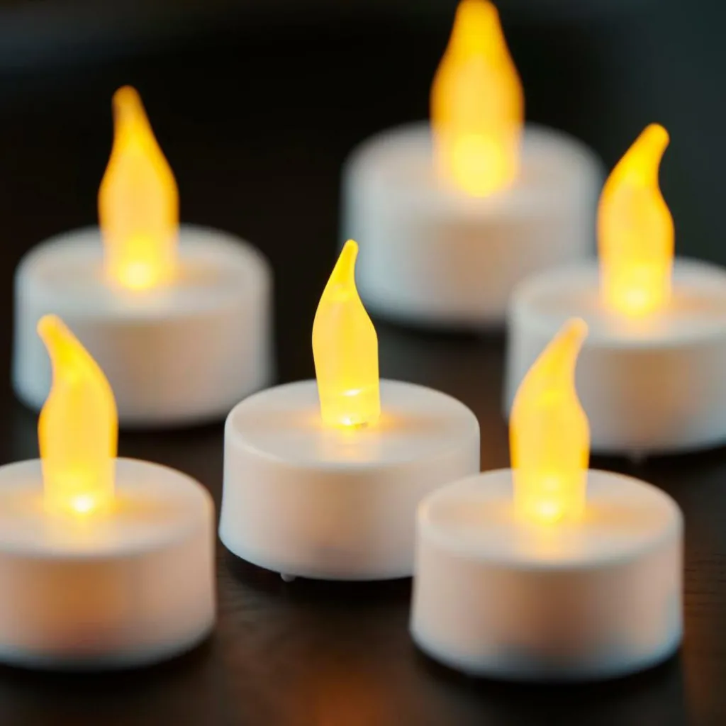 Store CASA FLAME Vela Para Lamparina Conjunto De 24 Branco, Transparente