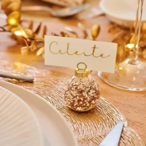 Fashion CASA GLANCY Suporte Cartão Nome Conjunto De 4 Transparente