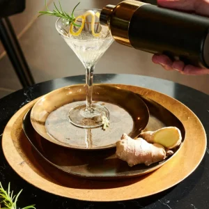 Fashion CASA GOLDFOIL Prato Decorativo Dourado