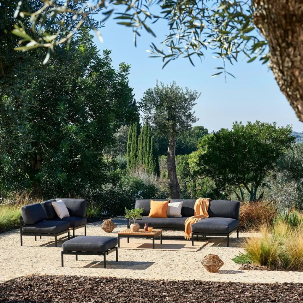 Sale CASA HANNA Espreguiçadeira Teak Lounge Preto