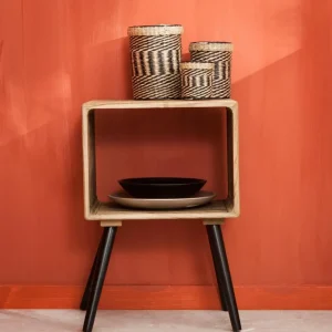 Sale CASA KANSAS Mesa De Cabeceira Preto, Natural