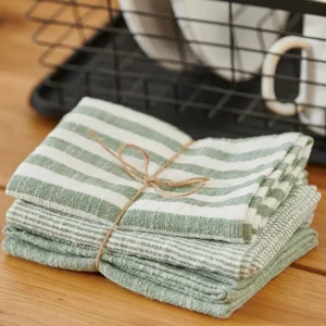 Best Sale CASA LAURENT Panos De Cozinha Conjunto De 3 Verde