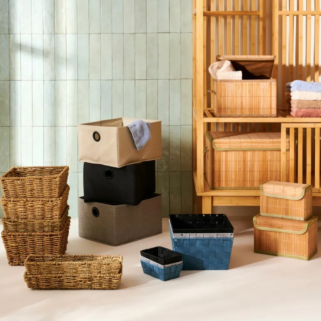 Fashion CASA LINOLUX Caixa De Arrumação Fecho De Correr Bege