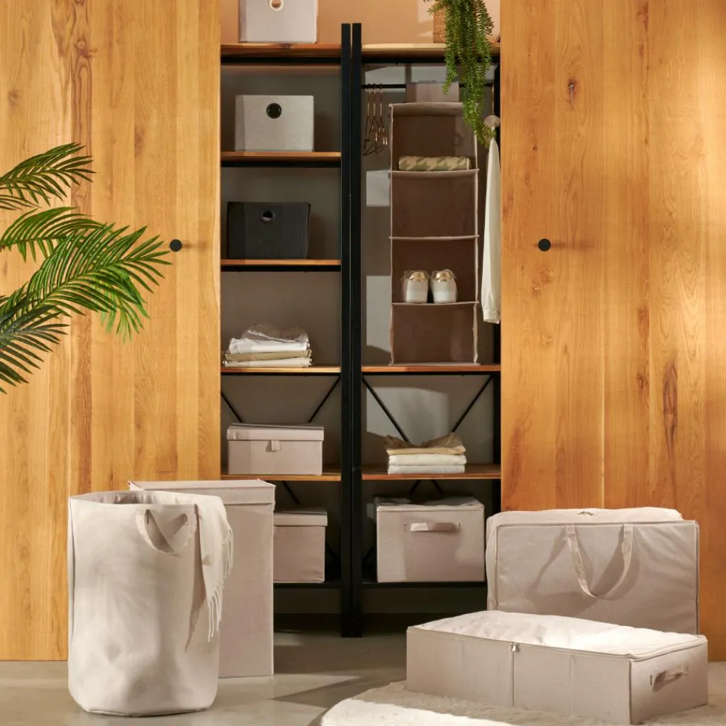 Clearance CASA LINOLUX Caixa De Arrumação Fecho De Correr Bege