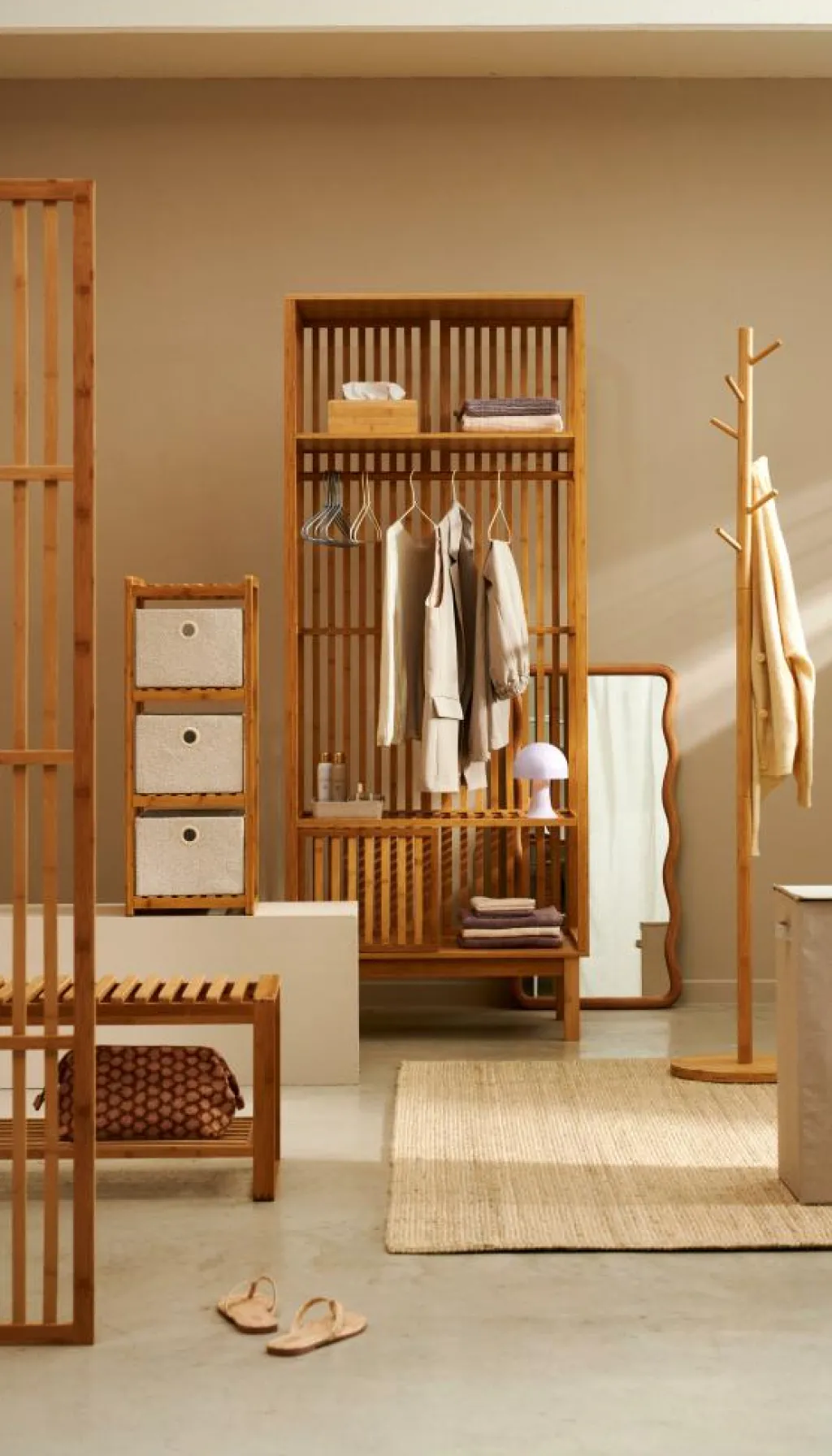 Fashion CASA LINOLUX Caixa De Arrumação Fecho De Correr Bege