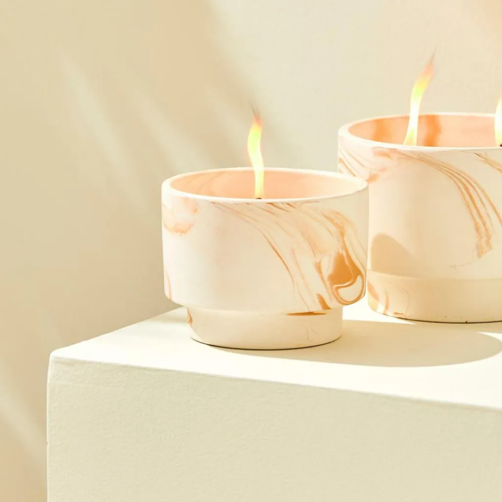 Online CASA MARBLE Vela Para Exterior Branco, Cor-de-laranja