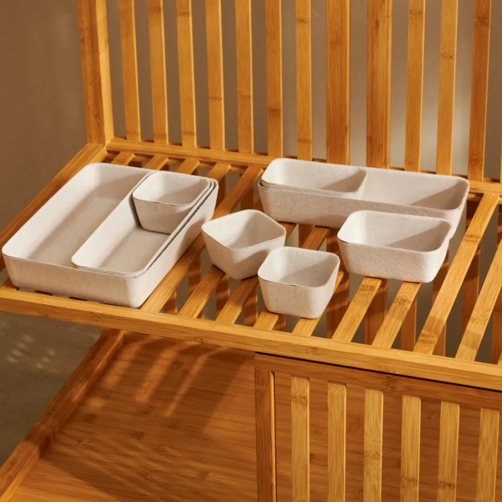 Fashion CASA MODULAR SAND Cesto De Fios Bege