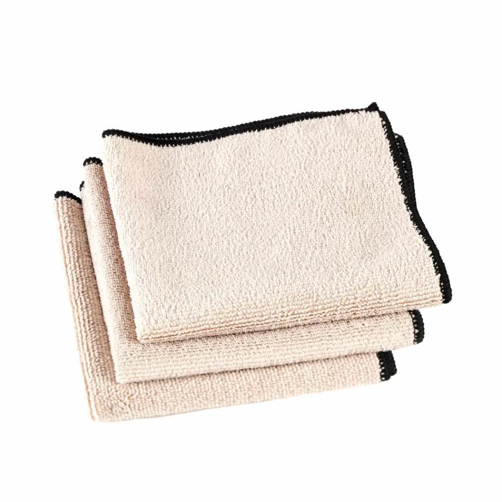 Clearance CASA MULTI Panos Microfibra Conjunto De 3 Caramelo