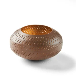 Store CASA PERFORATO Porta-velas Para Lamparinas Castanho