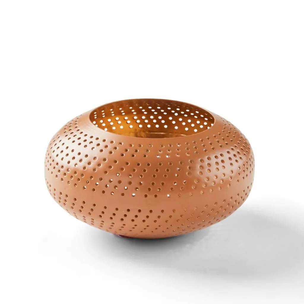 Online CASA PERFORATO Porta-velas Para Lamparinas Castanho Escuro