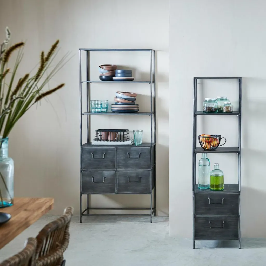 Flash Sale CASA PHARMA Estante De Parede Com 4 Gavetas Preto