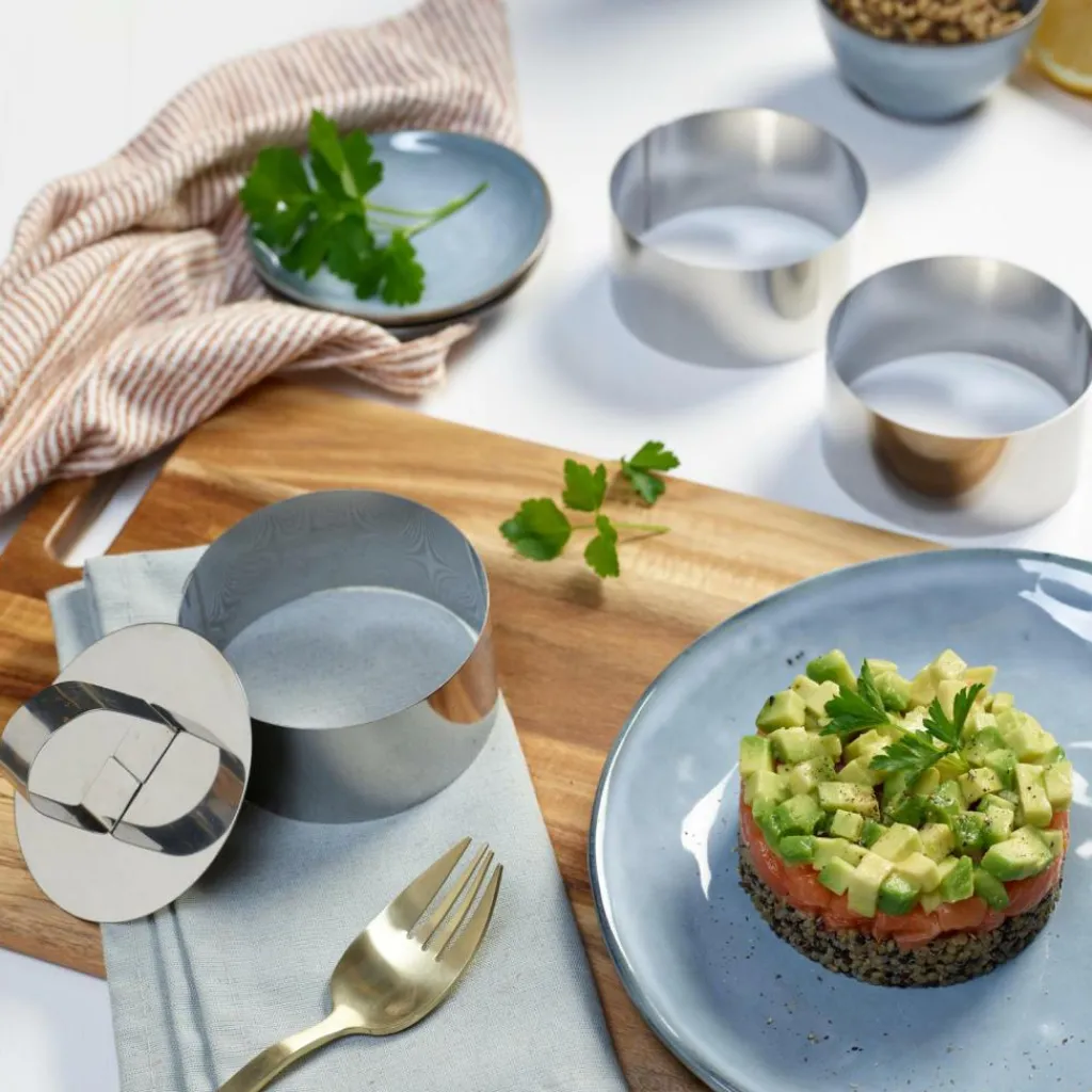 Shop CASA PROLINE Argolas Para Servir Conjunto De 3 Prateado