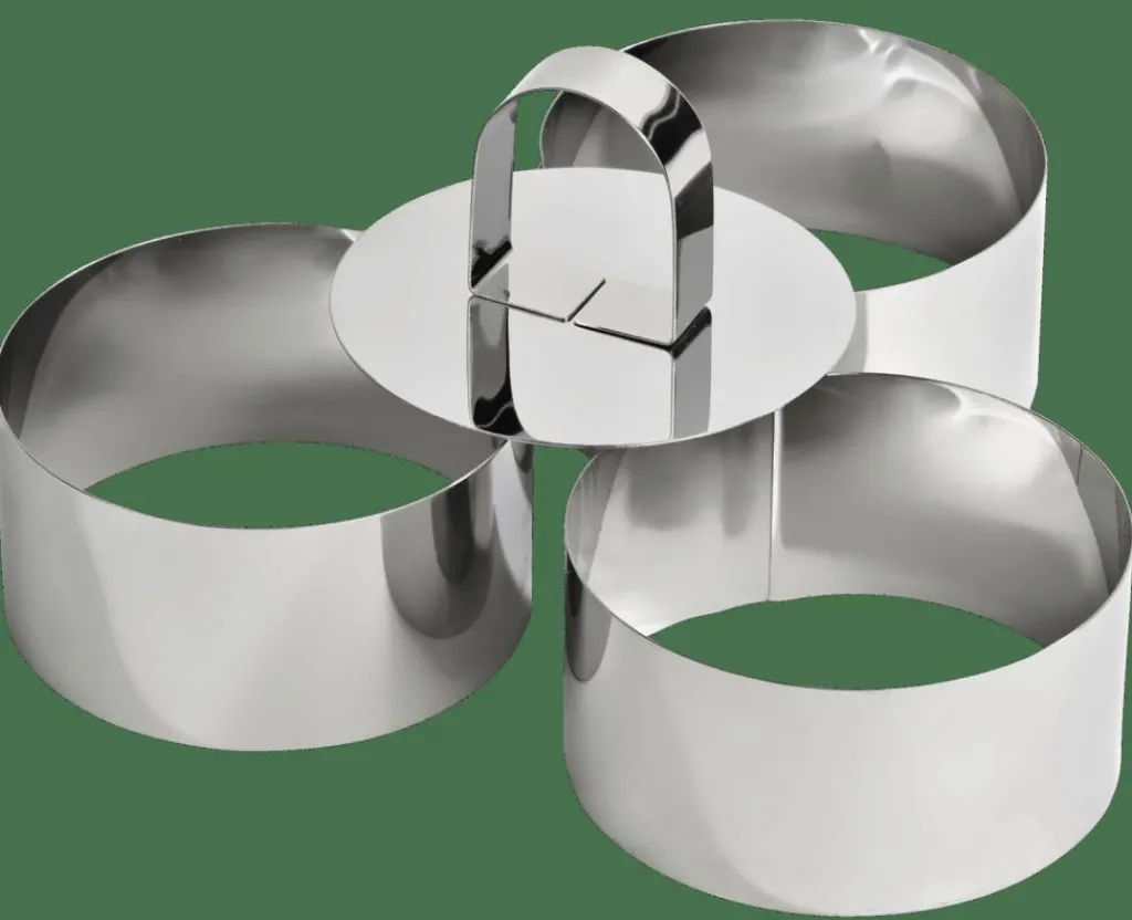 Shop CASA PROLINE Argolas Para Servir Conjunto De 3 Prateado