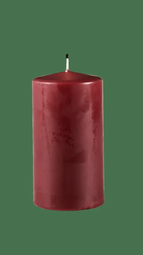Hot CASA PURE Vela Cilíndrica Vermelho Escuro