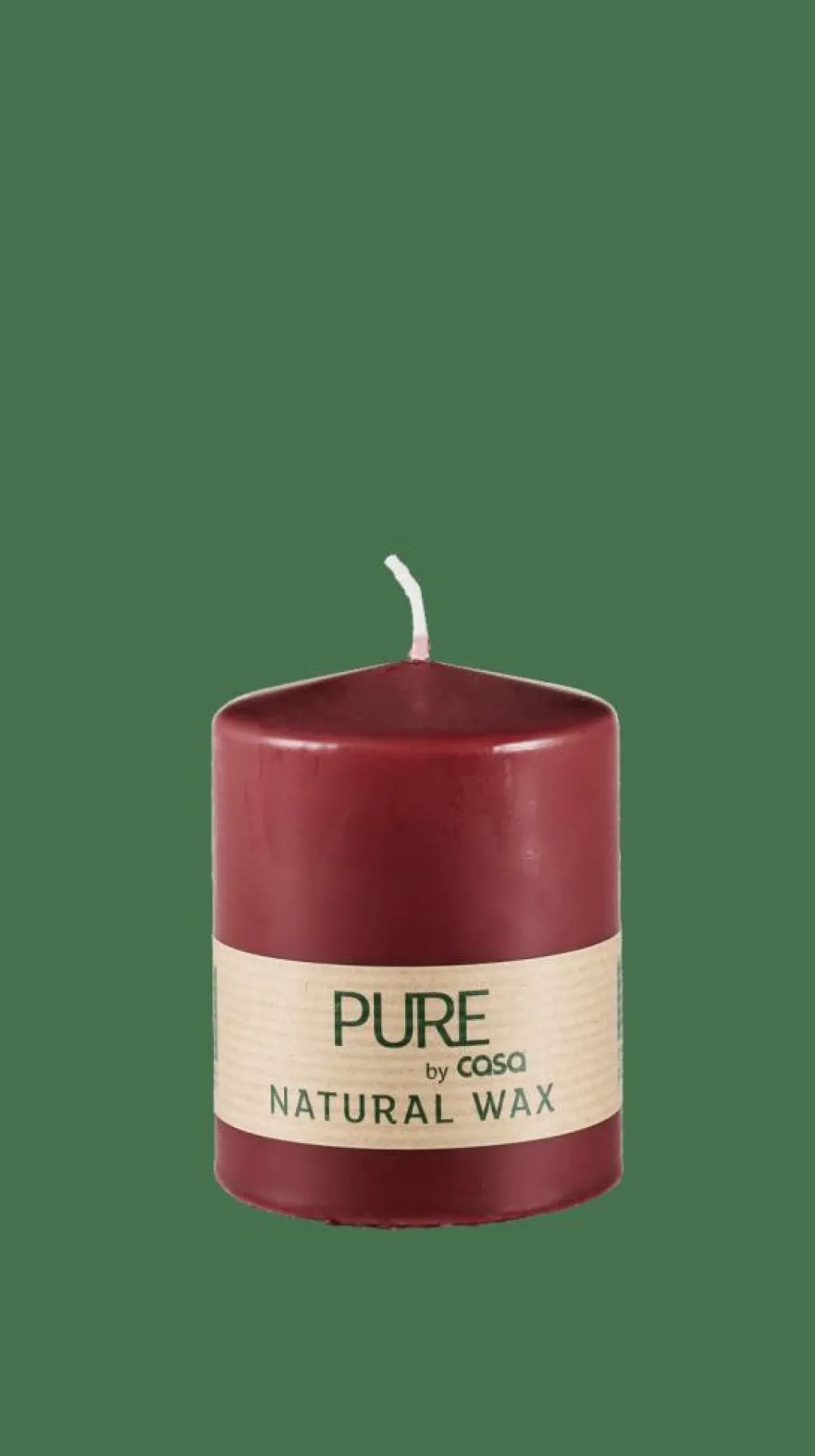 Store CASA PURE Vela Cilíndrica Vermelho Escuro