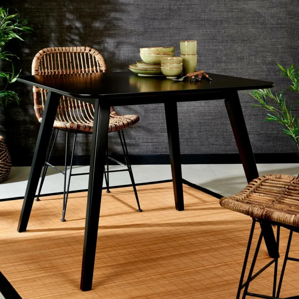 Outlet CASA SUMATRA Cadeira Sala De Jantar Preto, Castanho