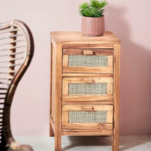 Shop CASA TECK Cómoda De 3 Gavetas Natural