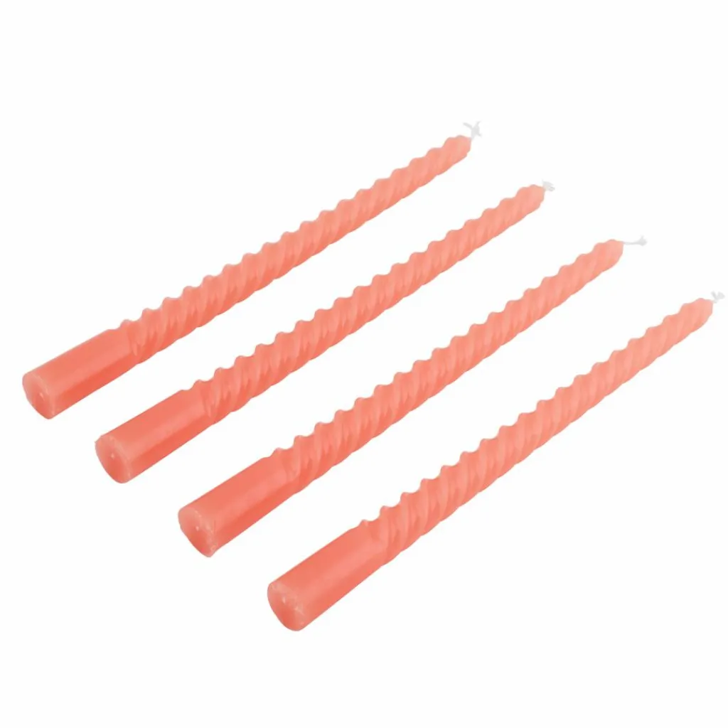 Shop CASA TWIST Velas Viradas Conjunto De 4 Cor-de-laranja