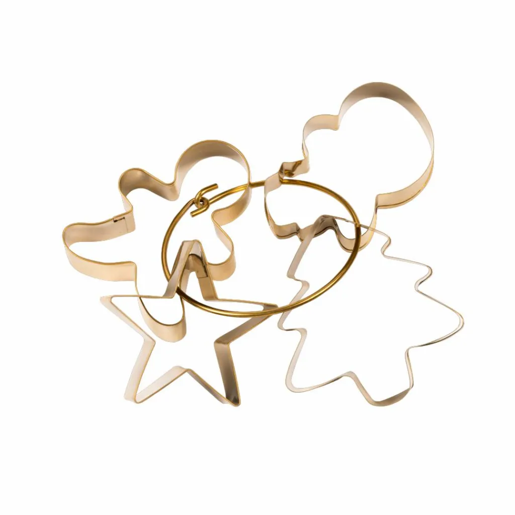 Cheap CASA X-MAS Conjunto De Cozer Espátula Com 3 Formas Dourado, Multicolor